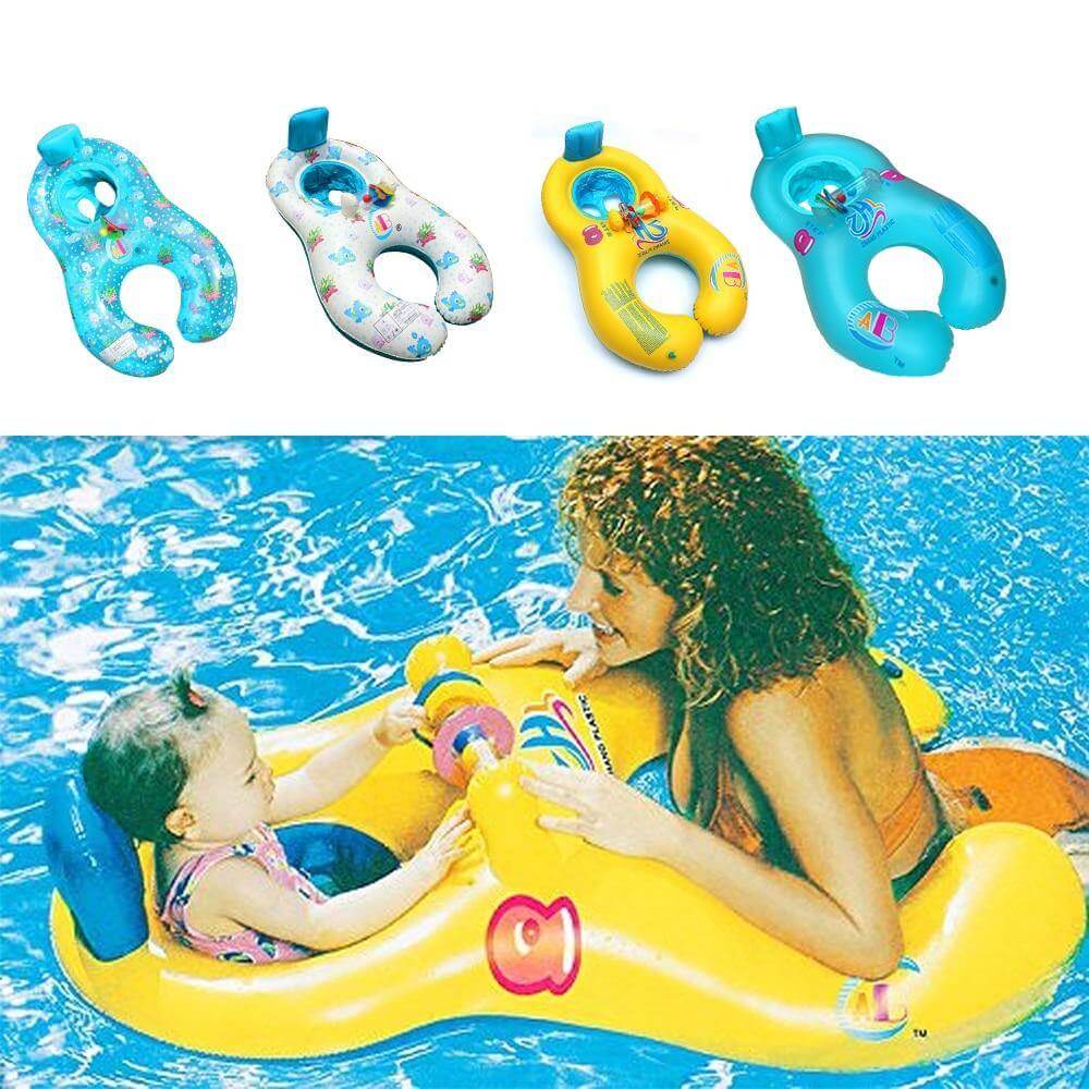 Inflatable Baby Pool Float │ Secure Seat & Built-In Toys │ Parent-Child Water Bonding
