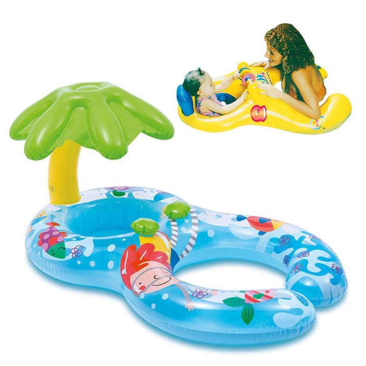Inflatable Baby Pool Float │ Secure Seat & Built-In Toys │ Parent-Child Water Bonding