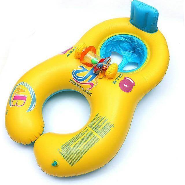 Inflatable Baby Pool Float │ Secure Seat & Built-In Toys │ Parent-Child Water Bonding