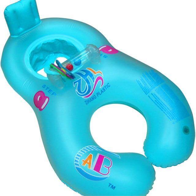 Inflatable Baby Pool Float │ Secure Seat & Built-In Toys │ Parent-Child Water Bonding