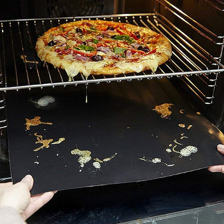 Non-Stick BBQ Grill Mat | Heat-Resistant PTFE Coated | Outdoor Cooking & Baking | Black