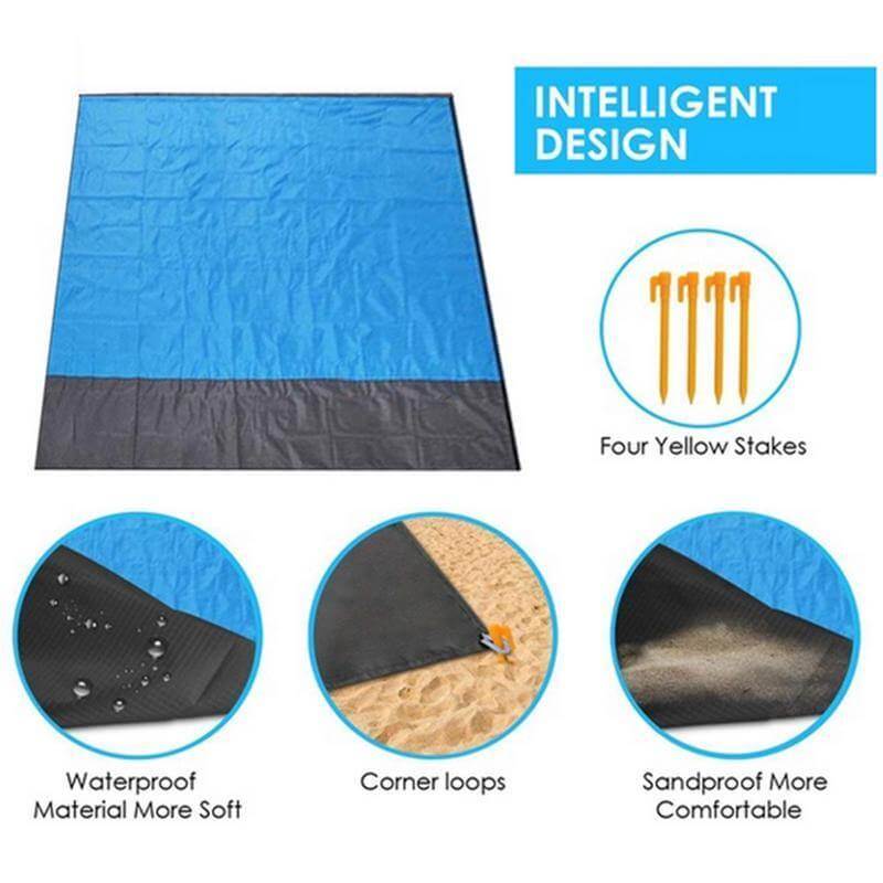 Portable Beach Mat | Sand-Free & Waterproof | Outdoor Picnic & Travel