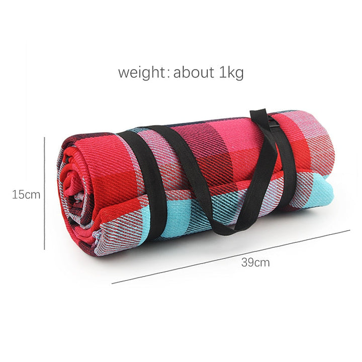 Plaid Picnic Mat | Waterproof & Foldable | Park, Camping & Lawn