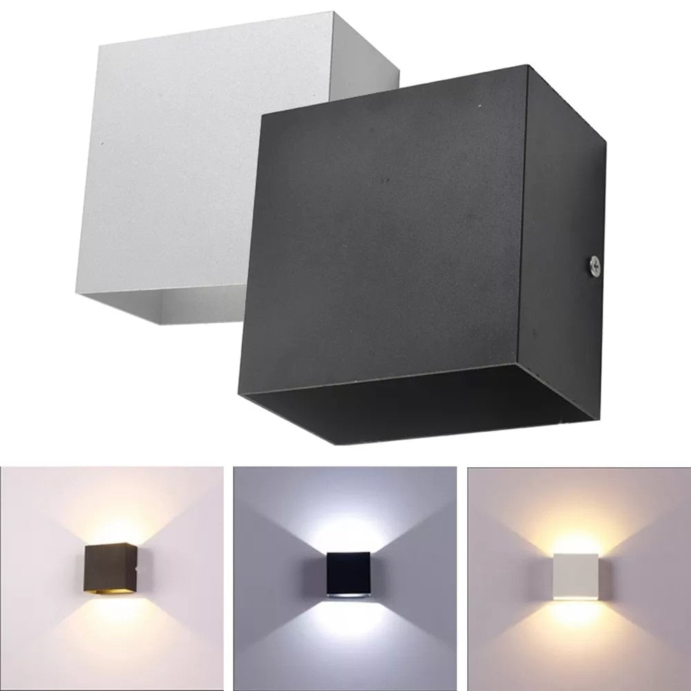 Square Wall Sconce | LED Adjustable Beam IP65 | Porch & Patio | Black