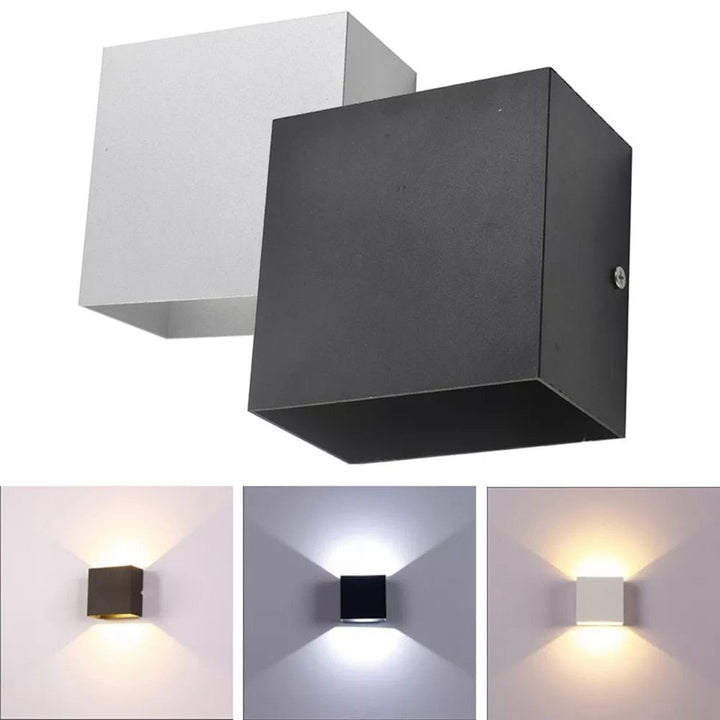 Square Wall Sconce | LED Adjustable Beam IP65 | Porch & Patio | Black