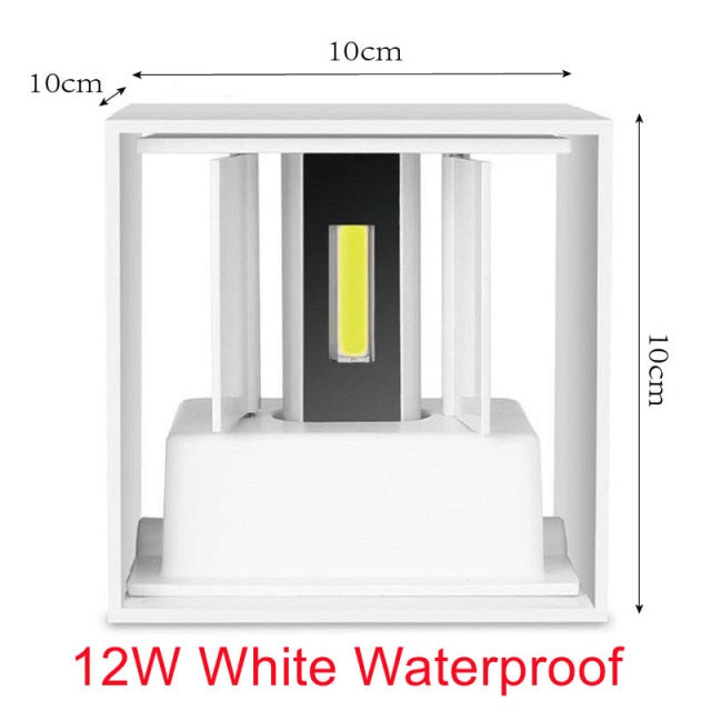 Square Wall Sconce | LED Adjustable Beam IP65 | Porch & Patio | Black