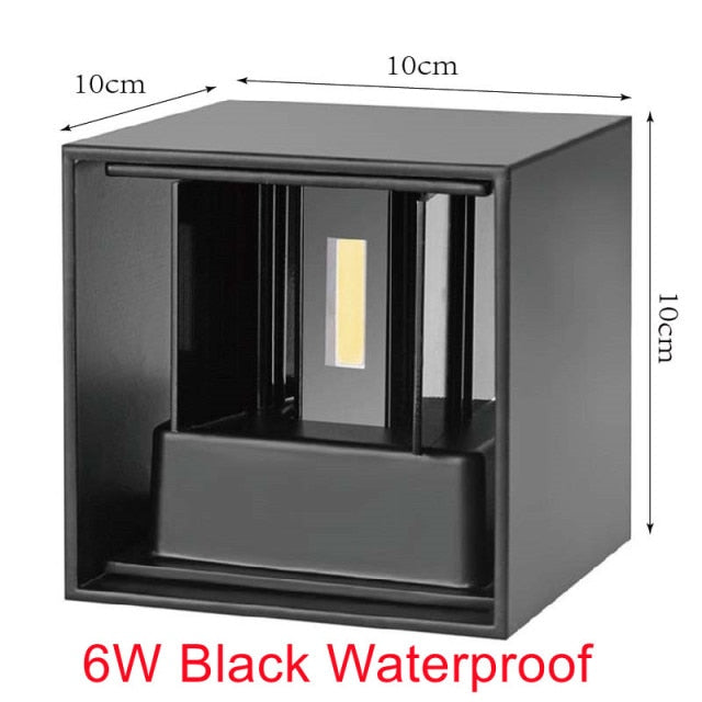 Square Wall Sconce | LED Adjustable Beam IP65 | Porch & Patio | Black