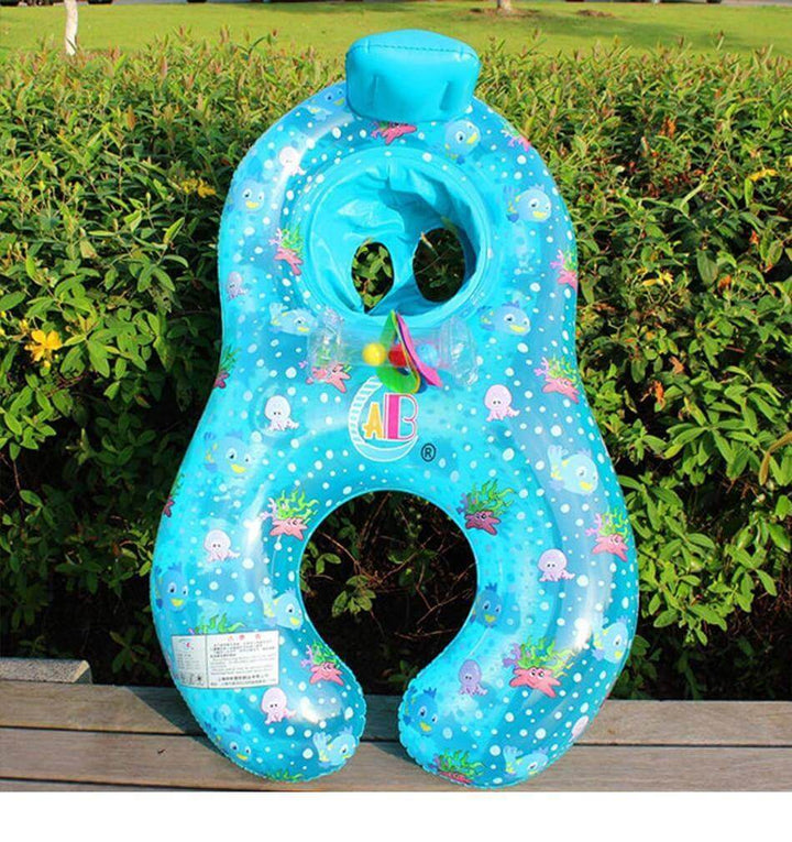Inflatable Baby Pool Float │ Secure Seat & Built-In Toys │ Parent-Child Water Bonding