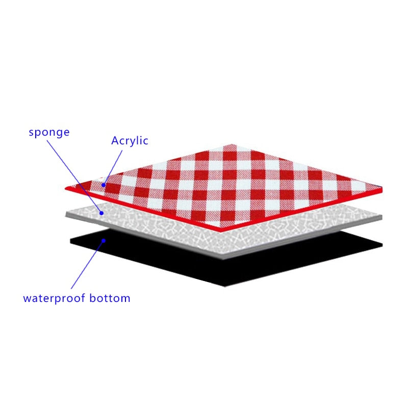 Plaid Picnic Mat | Waterproof & Foldable | Park, Camping & Lawn
