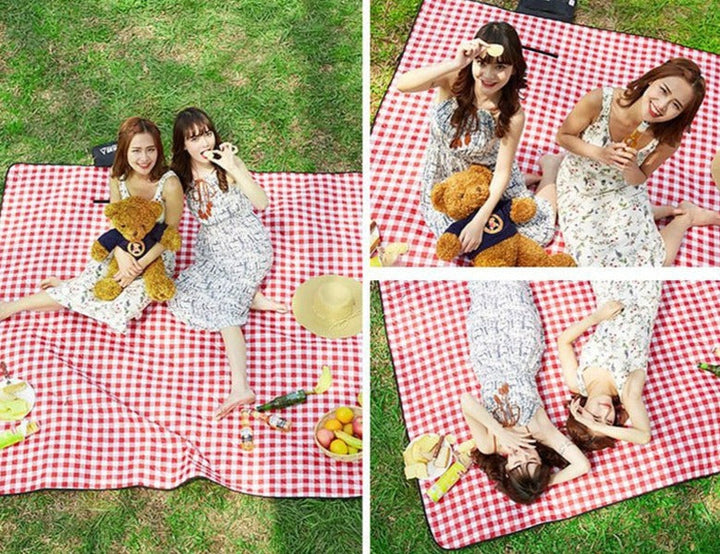 Plaid Picnic Mat | Waterproof & Foldable | Park, Camping & Lawn