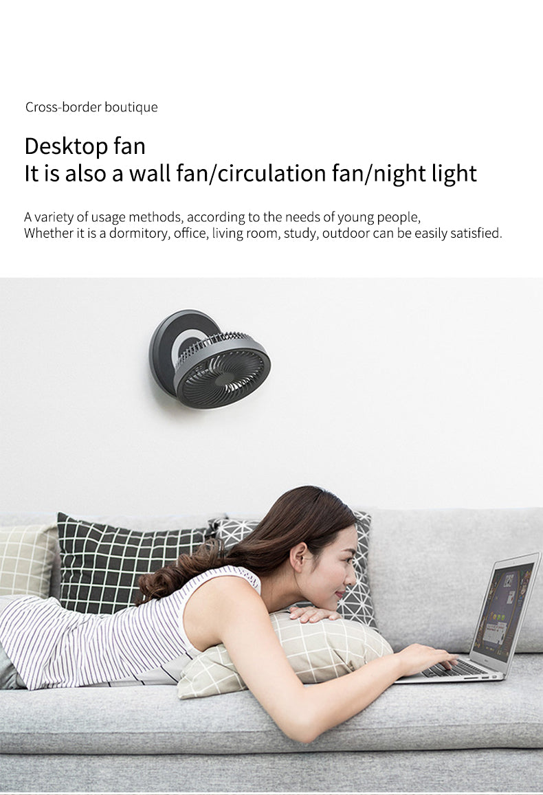 Portable Foldable Desk Fan Rechargeable Personal Air Cooling