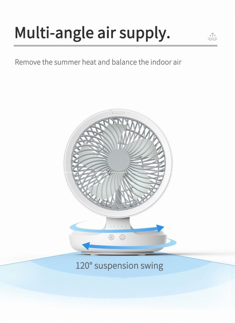 Portable Foldable Desk Fan Rechargeable Personal Air Cooling