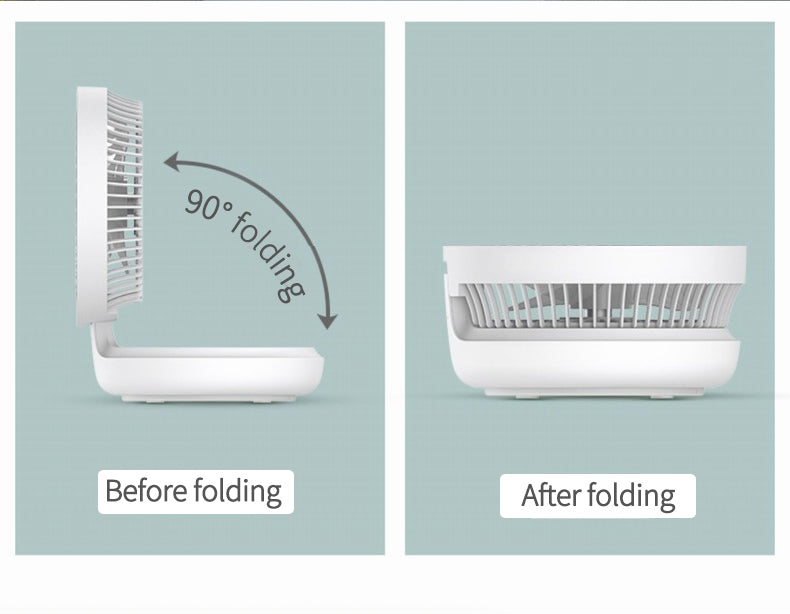 Portable Foldable Desk Fan Rechargeable Personal Air Cooling