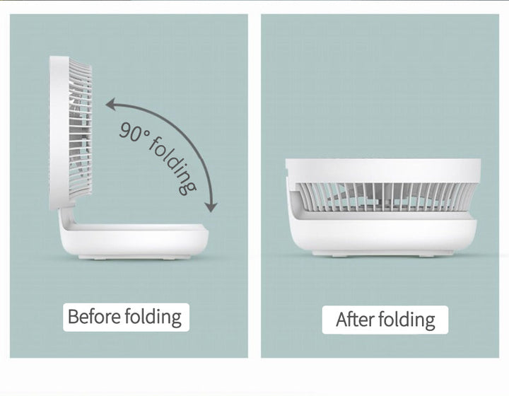 Portable Foldable Desk Fan Rechargeable Personal Air Cooling