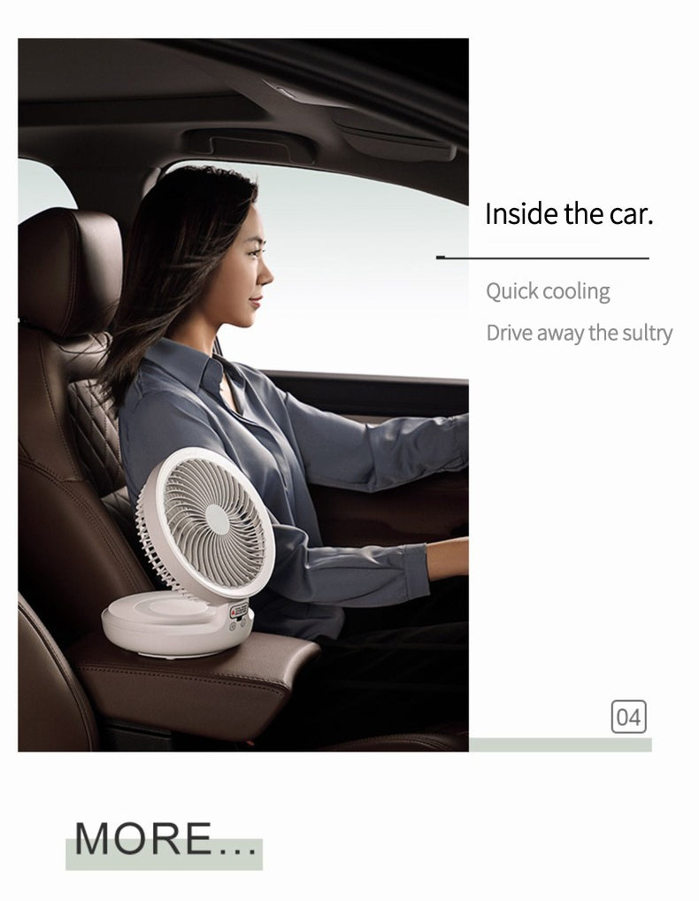 Portable Foldable Desk Fan Rechargeable Personal Air Cooling