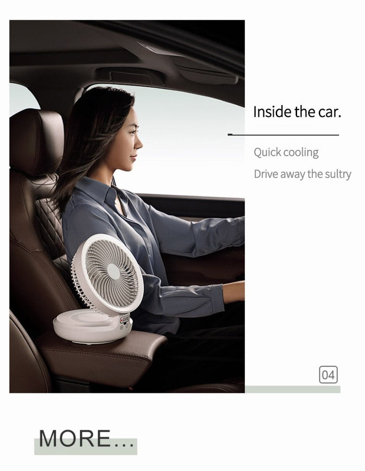 Portable Foldable Desk Fan Rechargeable Personal Air Cooling