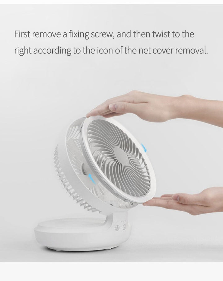 Portable Foldable Desk Fan Rechargeable Personal Air Cooling