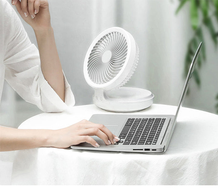 Portable Foldable Desk Fan Rechargeable Personal Air Cooling