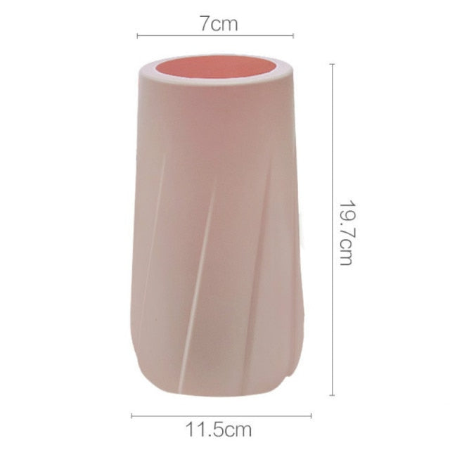 Nordic Flower Vase │ Shatterproof, Fluted Design │ Living Room & Office Decor