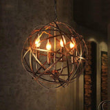 Metal Pendant Light | Rustic 4-Light Chandelier | Dining Room | Bronze
