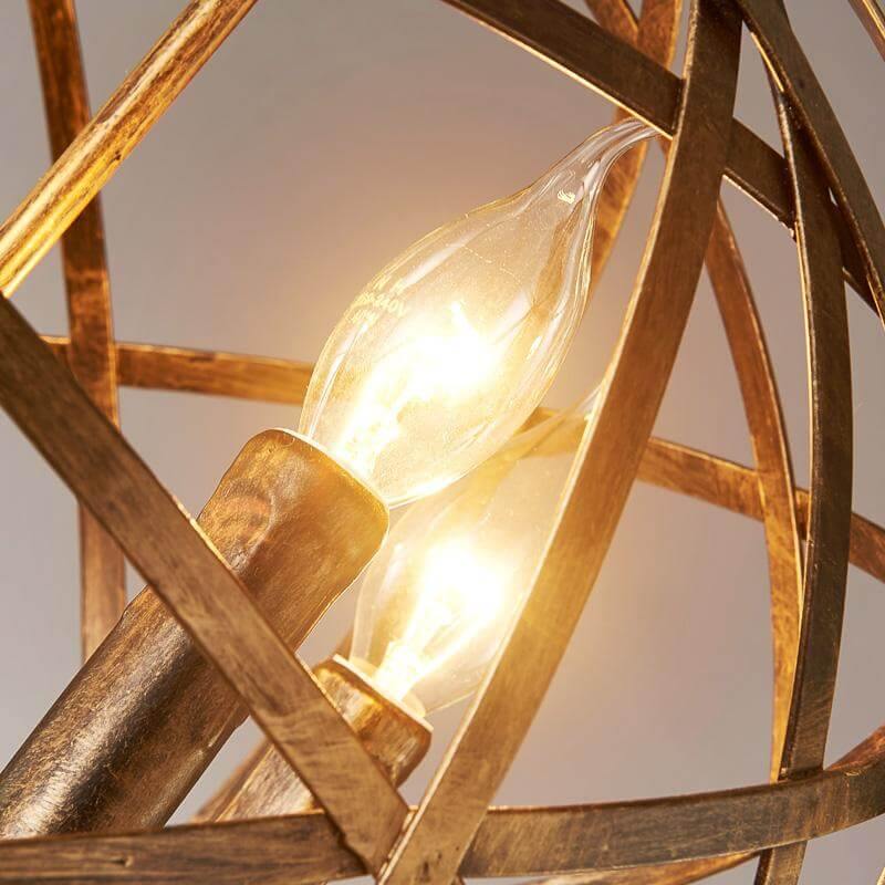Metal Pendant Light | Rustic 4-Light Chandelier | Dining Room | Bronze