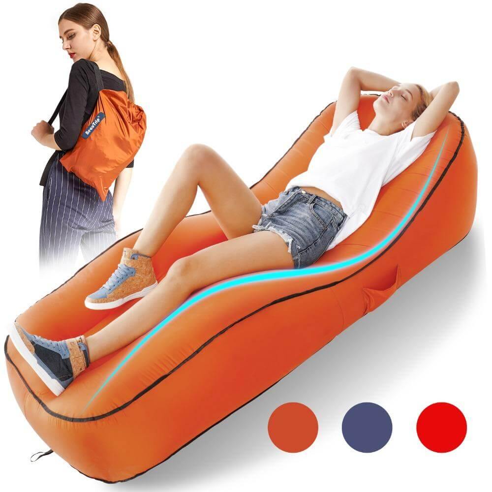 Inflatable Air Sofa Lounger | Quick-Fill | Beach, Camping & Travel