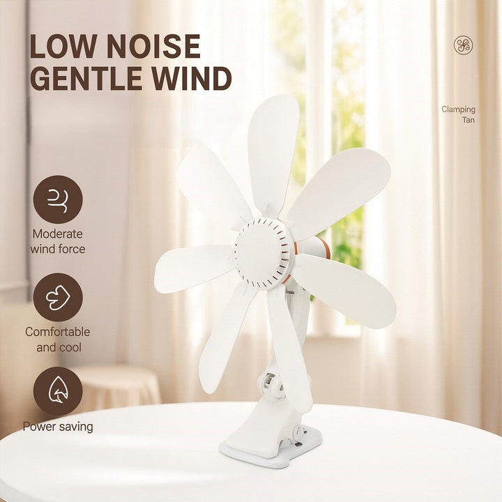 Portable Quiet Clip On Desk Fan Ultra Silent Bedside Table Fan