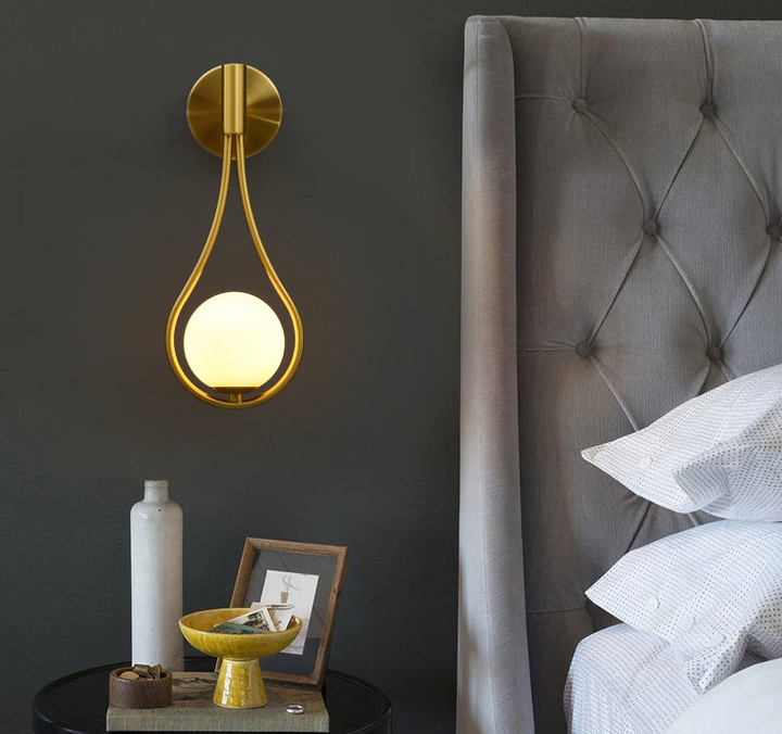 Teardrop Sconce Lamp │ Frosted Glass & Warm Glow │ Bedroom & Hallway