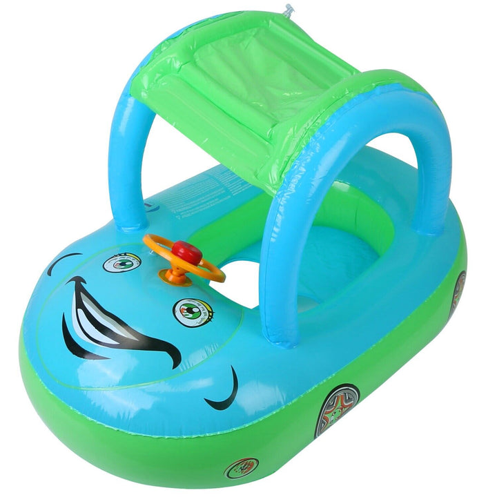 Inflatable Baby Pool Float Car | Sun Canopy for UV Protection | Pool & Beach