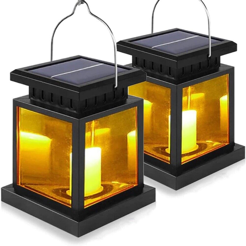 Solar LED Hanging Lanterns | Auto-On Glow | Patio, Garden & Deck