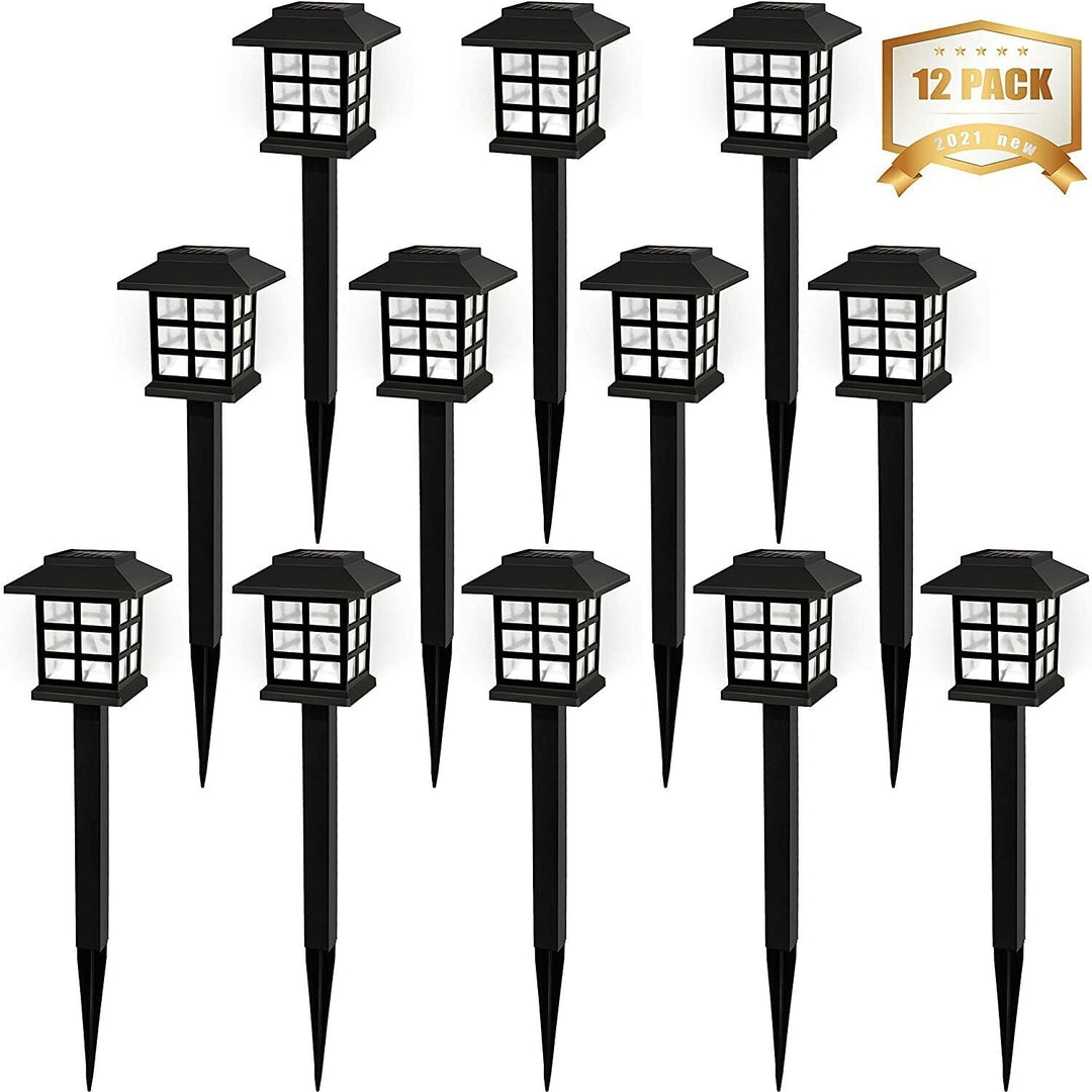 12-Pack Solar Pathway Lights Waterproof LED Garden Path Lighting