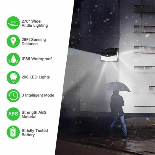 Ultra-Bright 270° Wide Angle Motion Sensor Outdoor Solar Light