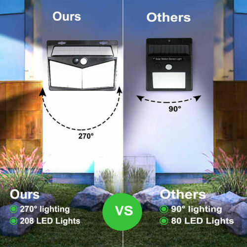 Ultra-Bright 270° Wide Angle Motion Sensor Outdoor Solar Light