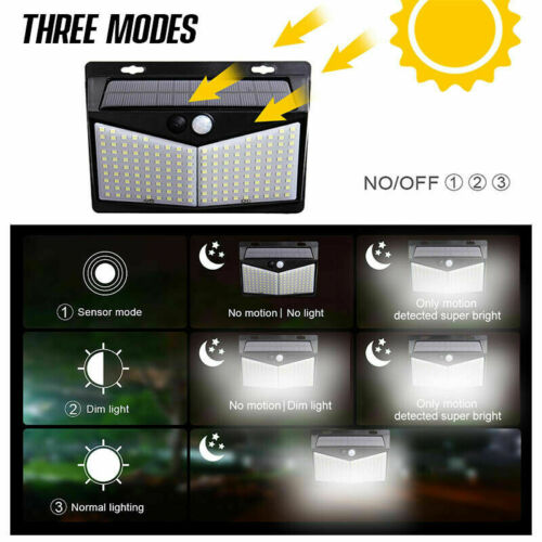 Ultra-Bright 270° Wide Angle Motion Sensor Outdoor Solar Light