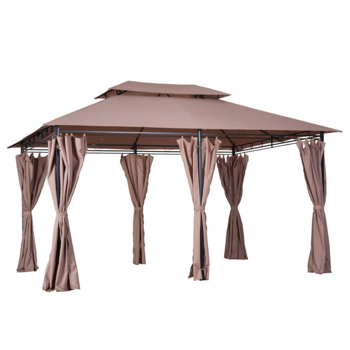 Two-Tier Backyard Gazebo Canopy Tent Shelter Shade