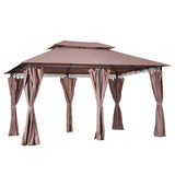 Two-Tier Backyard Gazebo Canopy Tent Shelter Shade