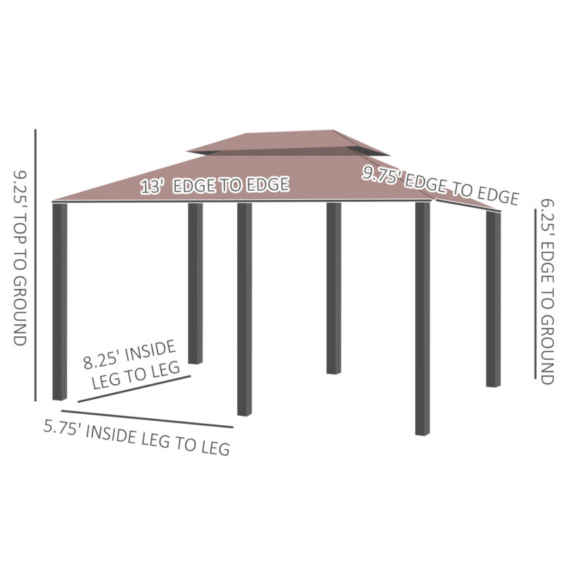 Two-Tier Backyard Gazebo Canopy Tent Shelter Shade