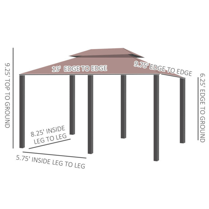 Two-Tier Backyard Gazebo Canopy Tent Shelter Shade