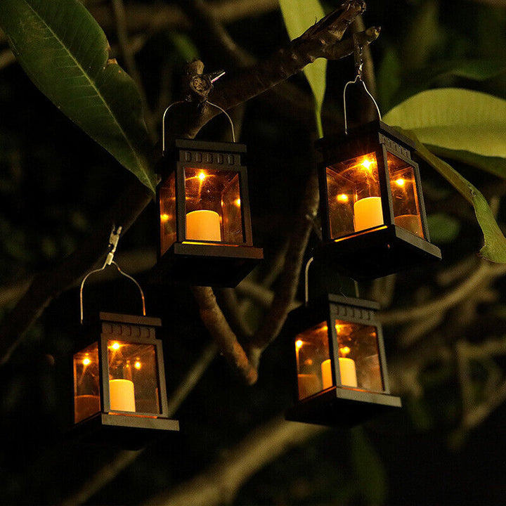 Solar LED Hanging Lanterns | Auto-On Glow | Patio, Garden & Deck