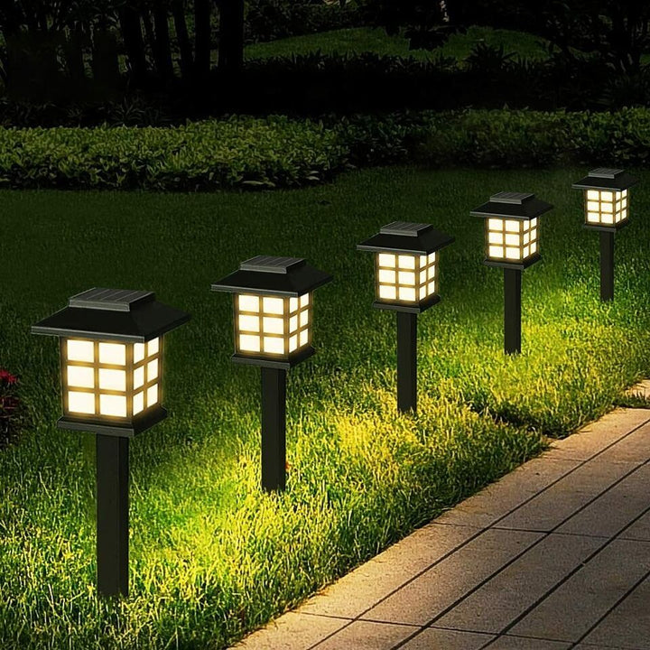 12-Pack Solar Pathway Lights Waterproof LED Garden Path Lighting