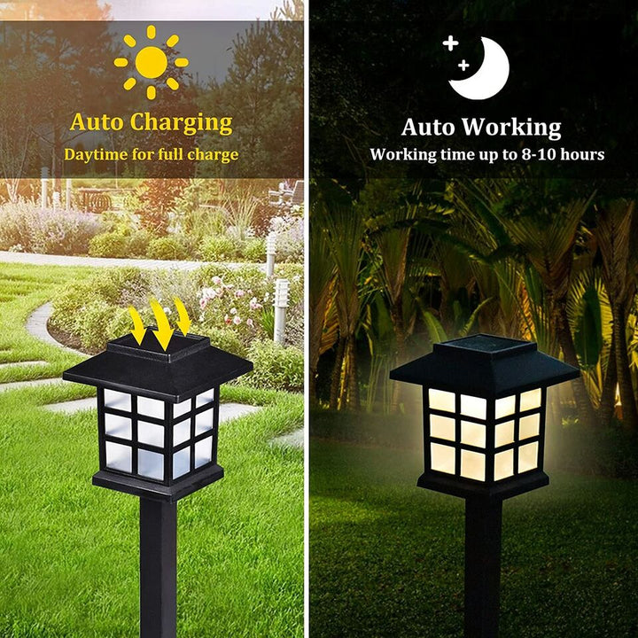 12-Pack Solar Pathway Lights Waterproof LED Garden Path Lighting