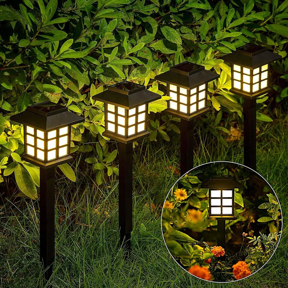 12-Pack Solar Pathway Lights Waterproof LED Garden Path Lighting
