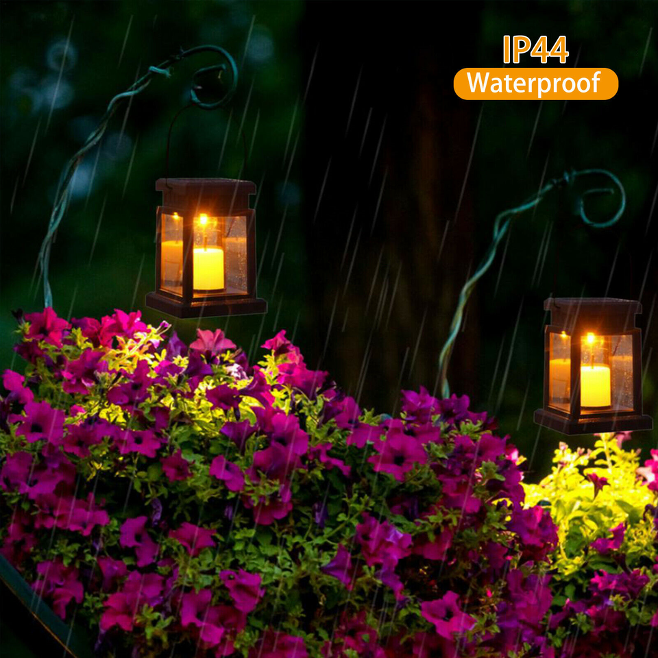Solar LED Hanging Lanterns | Auto-On Glow | Patio, Garden & Deck