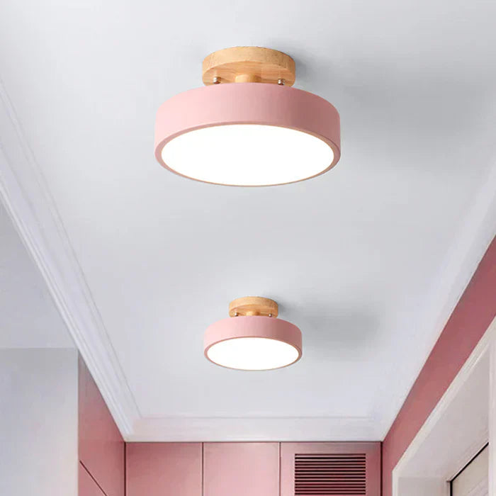 Scandinavian Wooden LED Ceiling Lamp