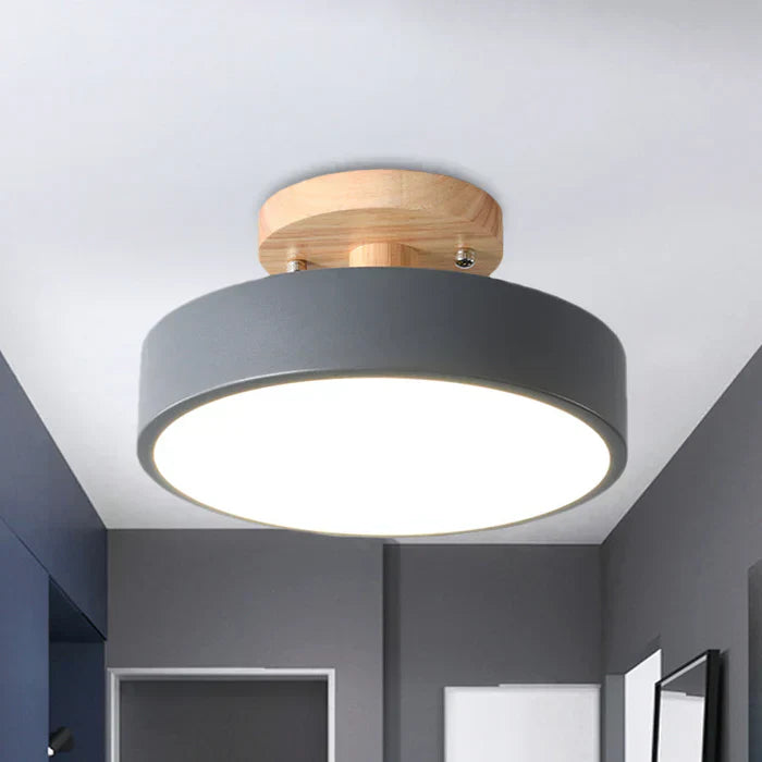 Scandinavian Wooden LED Ceiling Lamp