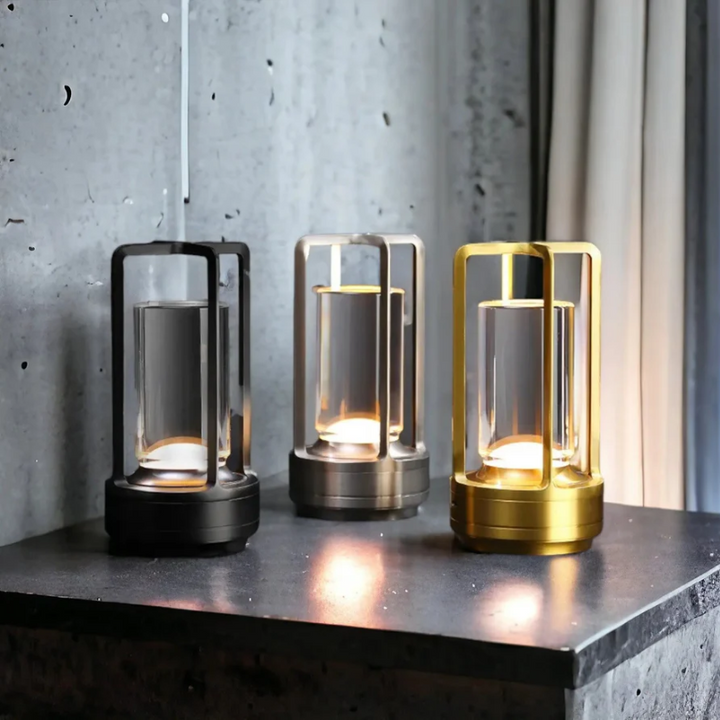 Minimalist Cordless Crystal Lantern Lamp