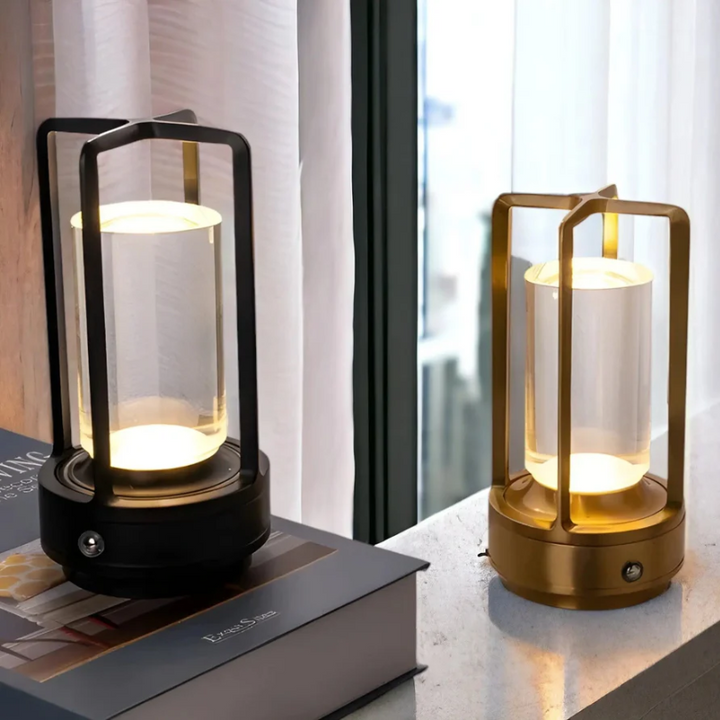 Minimalist Cordless Crystal Lantern Lamp