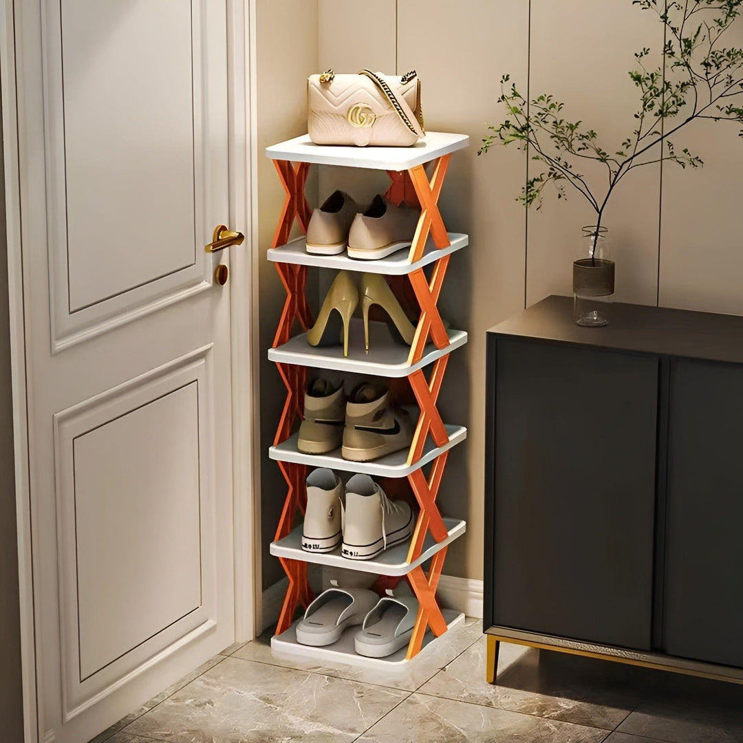 Shoe Rack Stand │ Stackable Space Saver │ Entryway Corner