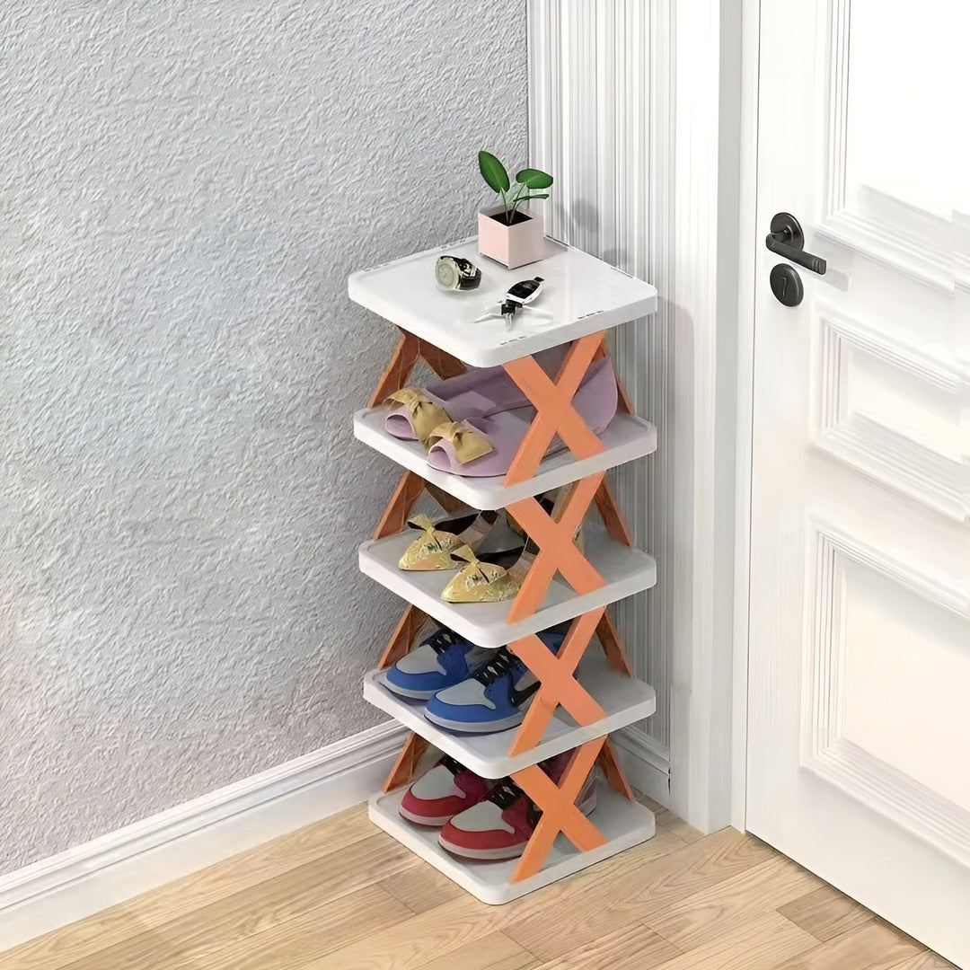 Shoe Rack Stand │ Stackable Space Saver │ Entryway Corner