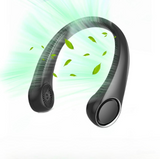 Bladeless Neck Fan | 4000mAh Quiet 3-Speed | Travel & Sport | Black